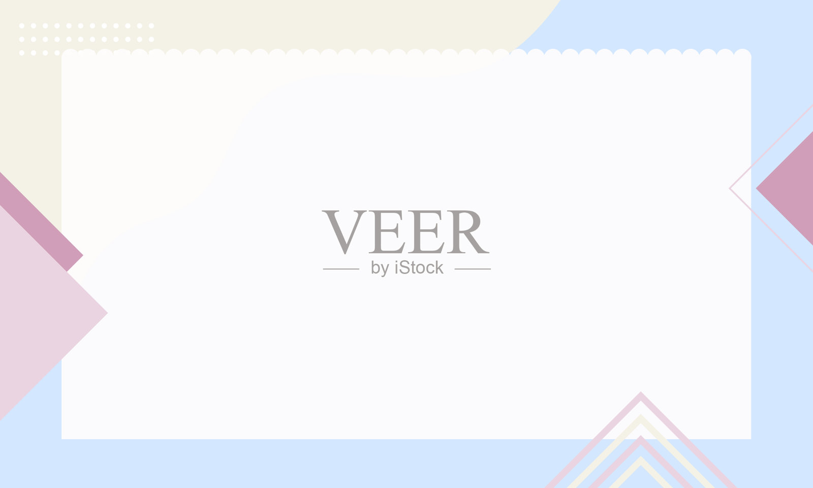 可爱的卡哇伊现代几何抽象海报横幅背景插画图片素材