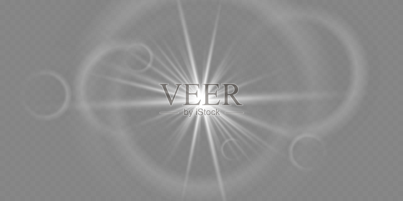 白光，爆炸和星爆。与射线和耀斑的影响。插画图片素材