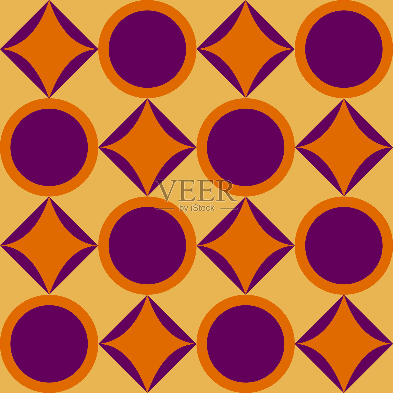 美丽的复古无缝重复图案。这是一个复古的矢量。插画图片素材