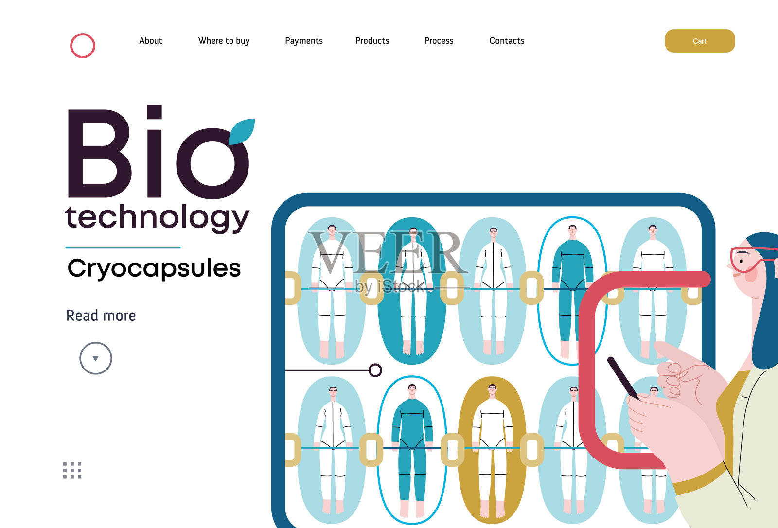 生物技术平面矢量插图插画图片素材