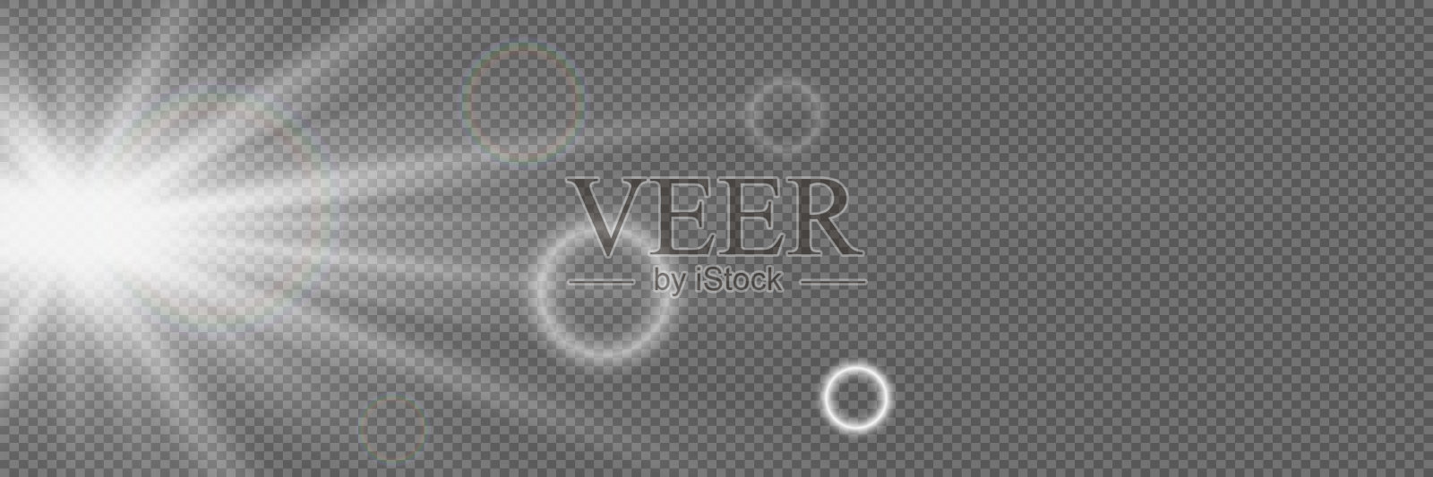 特殊镜头闪光，光效好。闪光和眩光的特殊效果。插画图片素材