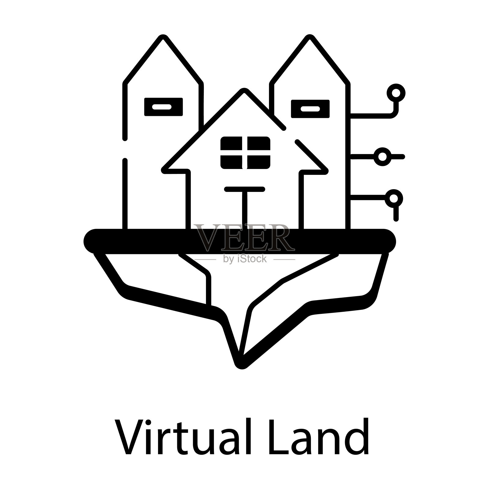 未来科技线性图标插画图片素材