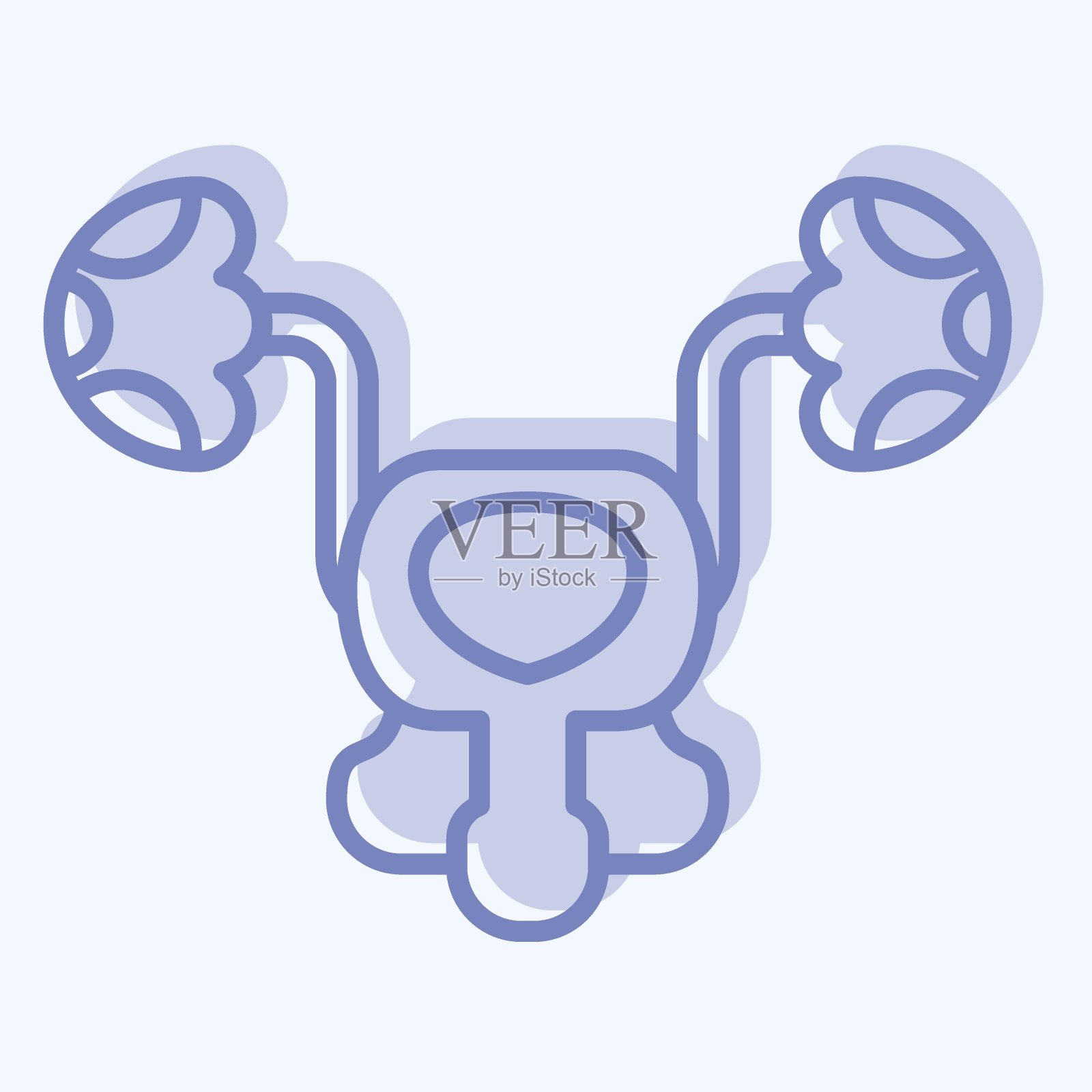 图标膀胱。与人体器官有关的符号。双音风格。简单的设计可编辑。简单的说明插画图片素材