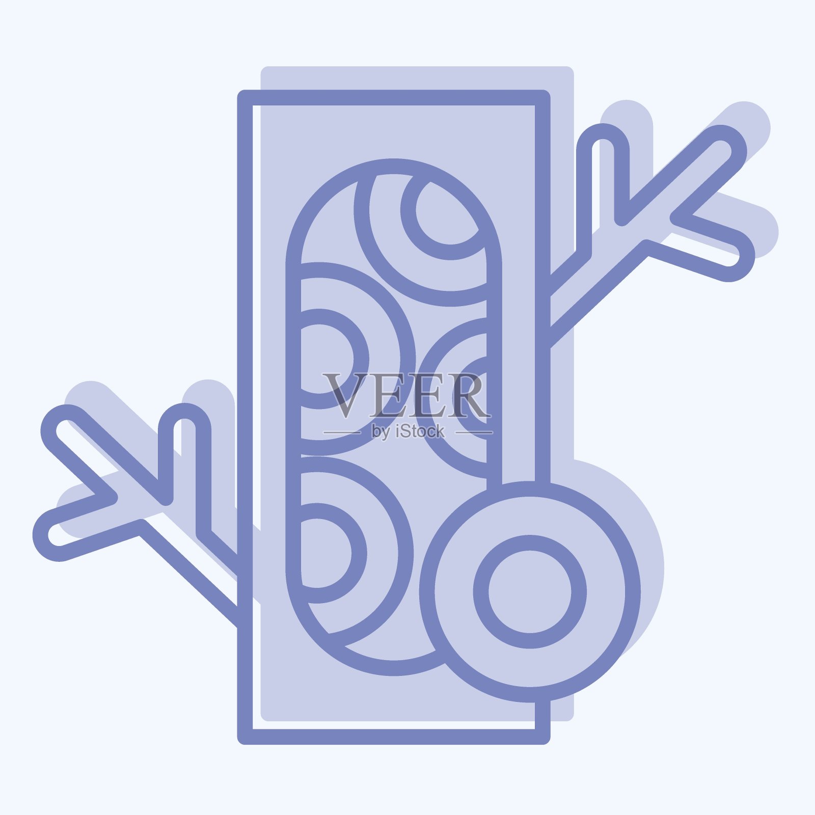 图标血细胞。与人体器官有关的符号。双音风格。简单的设计可编辑。简单的说明插画图片素材