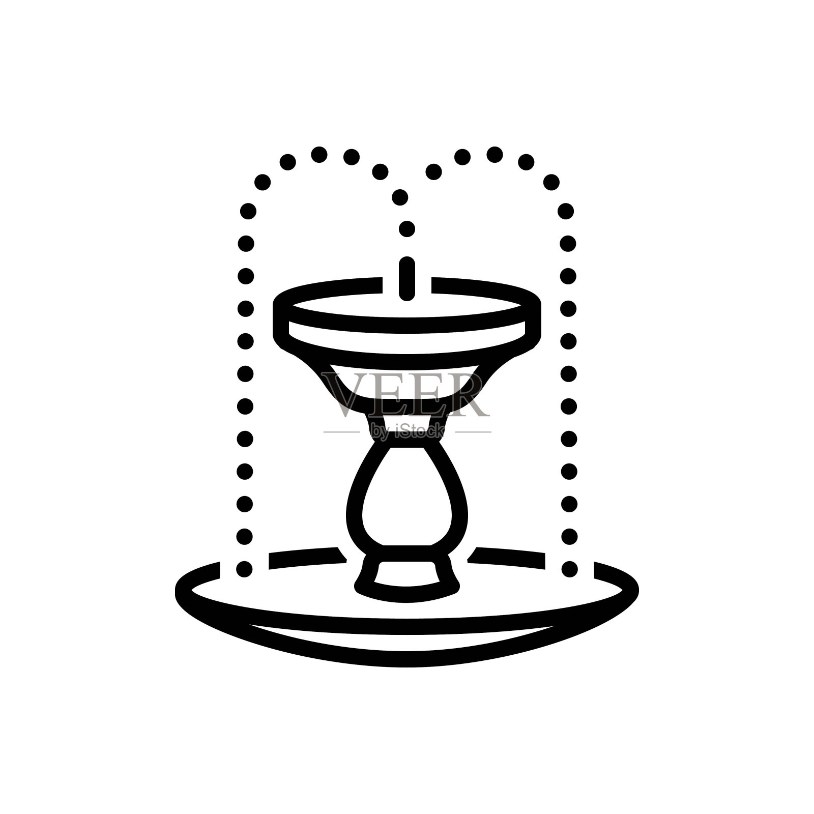 喷泉飞溅插画图片素材