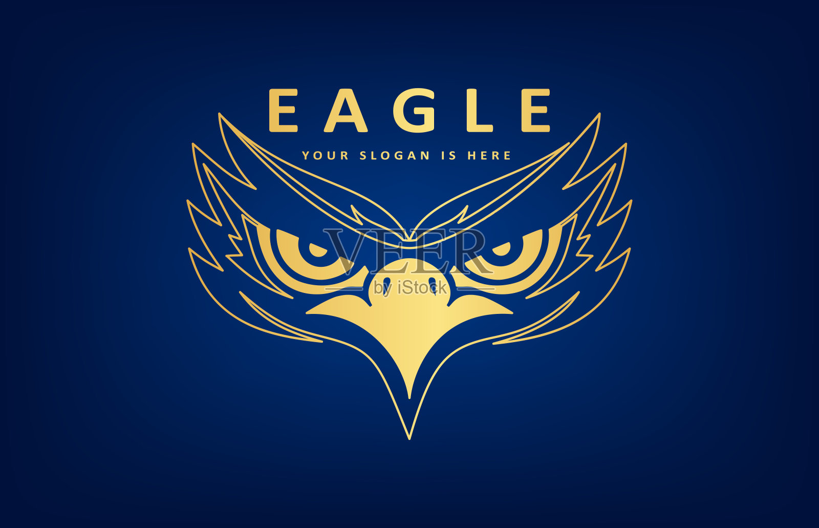 鹰鸟矢量插图。动物的设计。插画图片素材