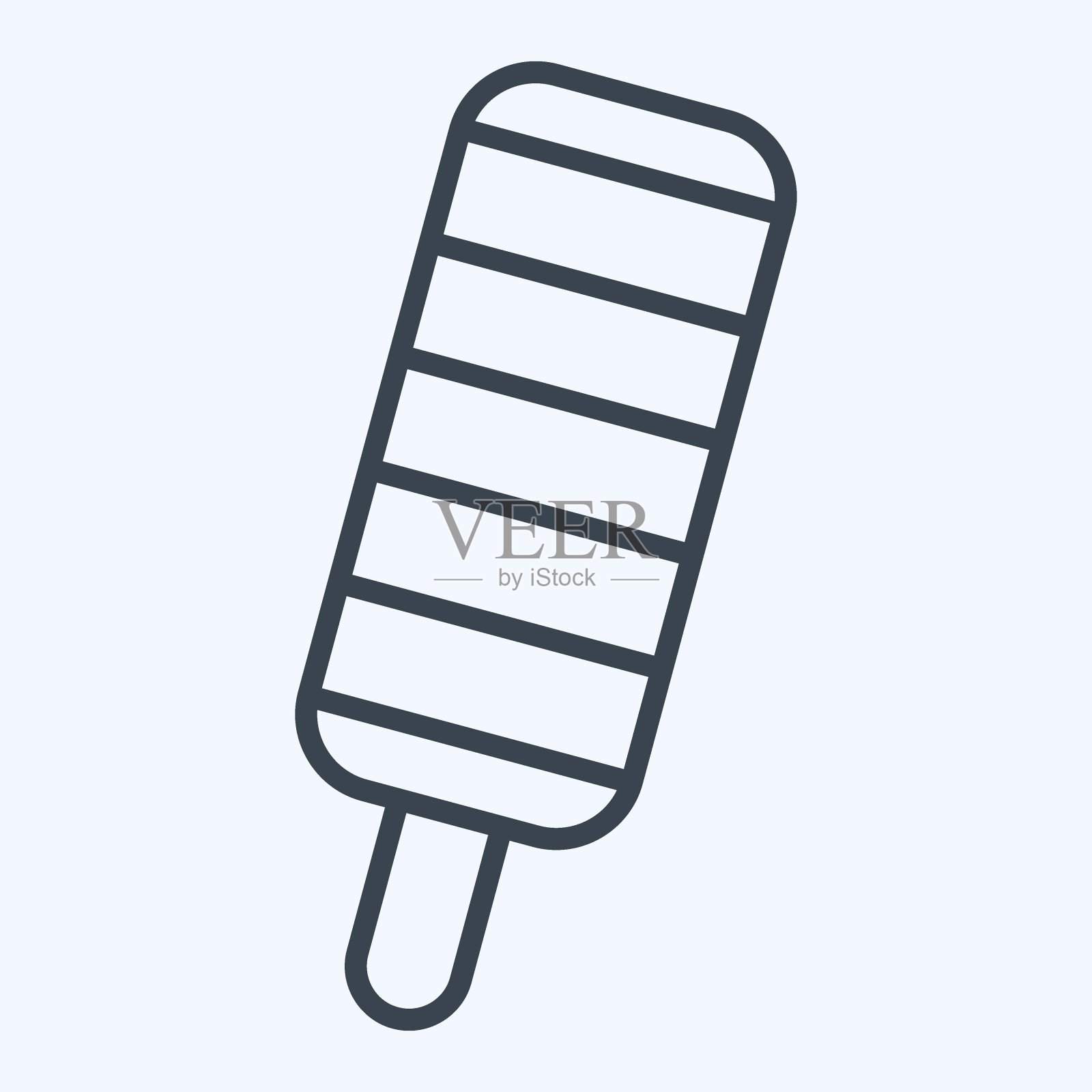 图标Popslice。与牛奶和饮料有关的符号。行风格。简单的设计可编辑。简单的说明插画图片素材