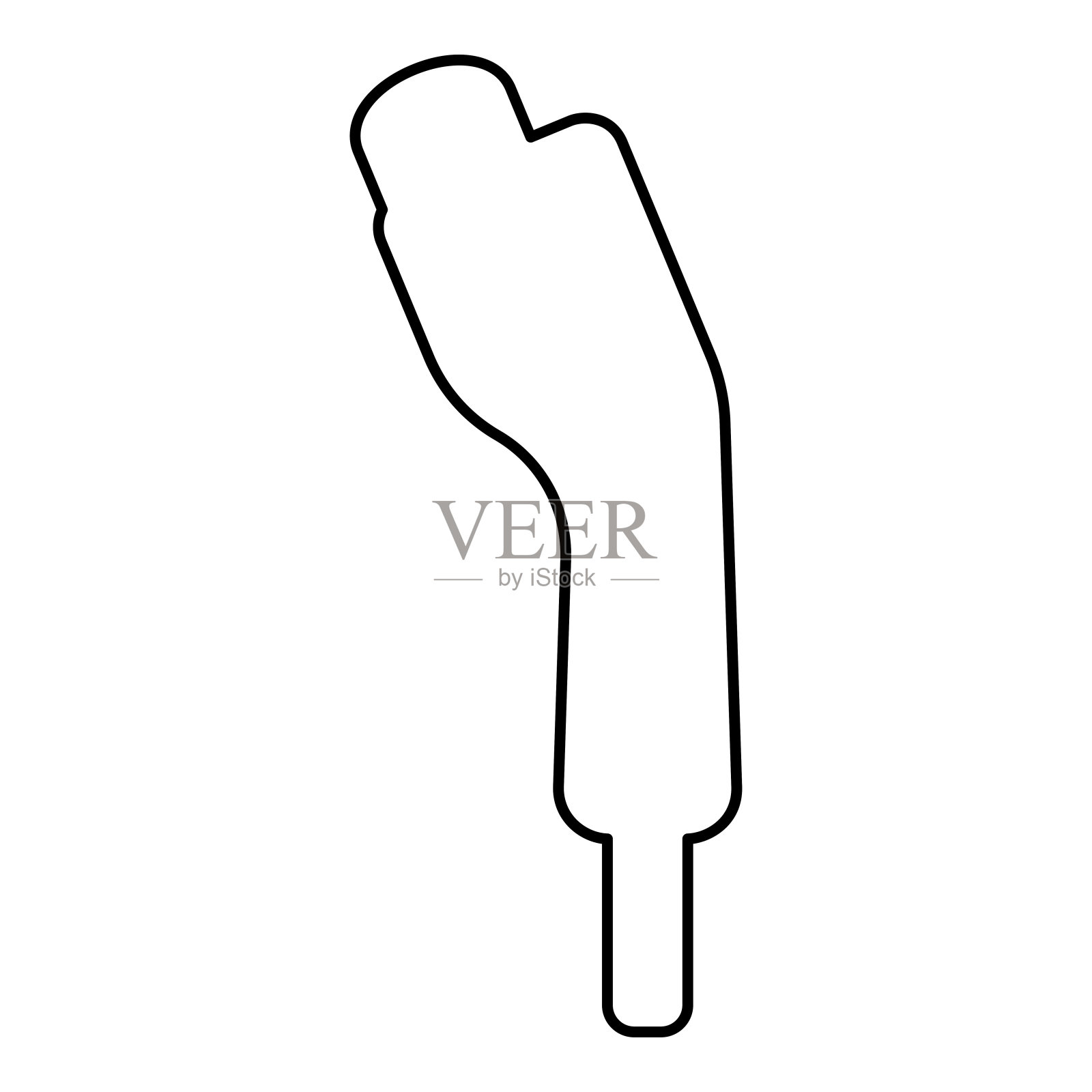 电动汽车充电器充电插头电动车轮廓轮廓线图标黑色矢量插图图像薄扁平的风格插画图片素材