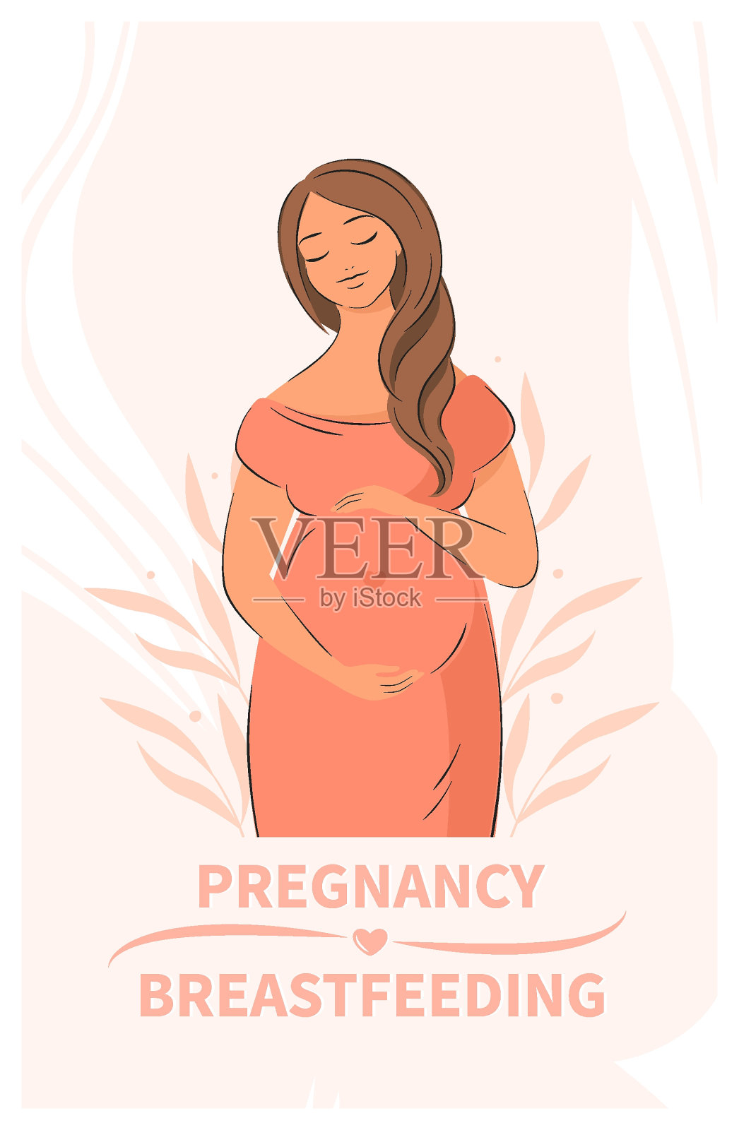 怀孕 003插画图片素材