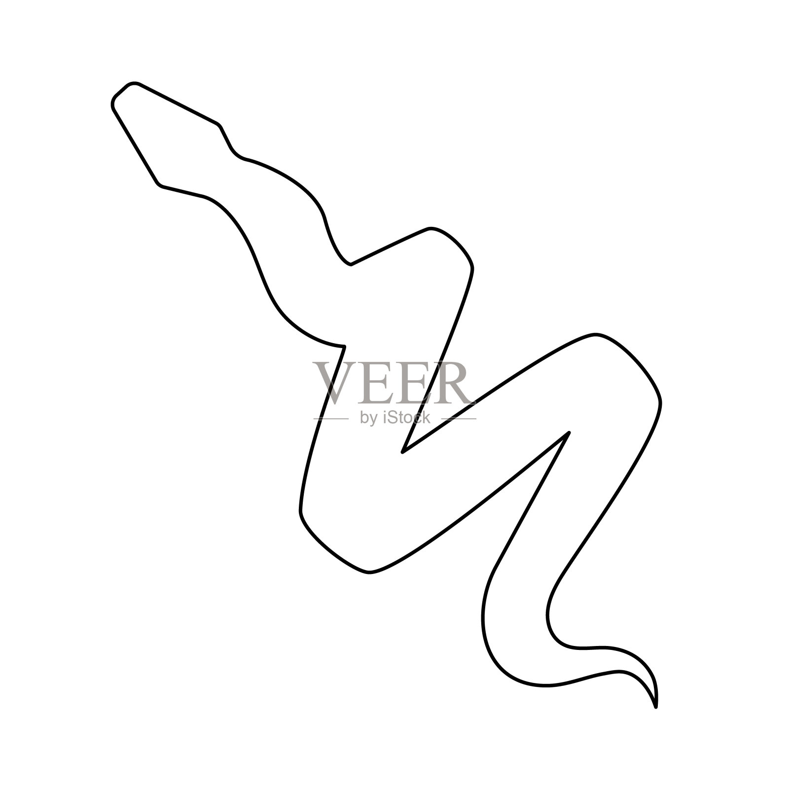 Snake one line art,hand drawn continuous drawing contour,symbol of new year 2025.Poisonous reptile serpent outline,wildlife nature concept.Editable stroke.插画图片素材