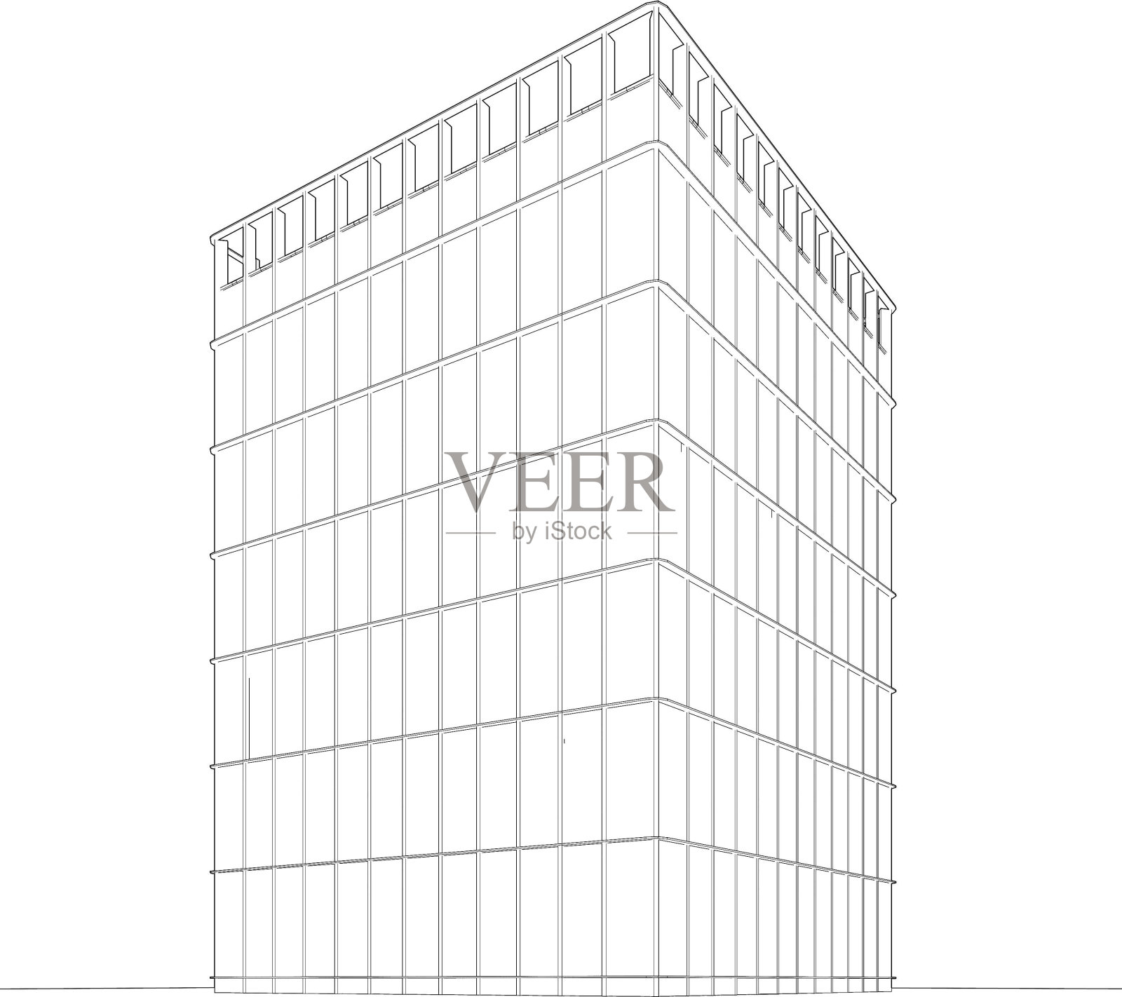 概念建筑的3D插图插画图片素材