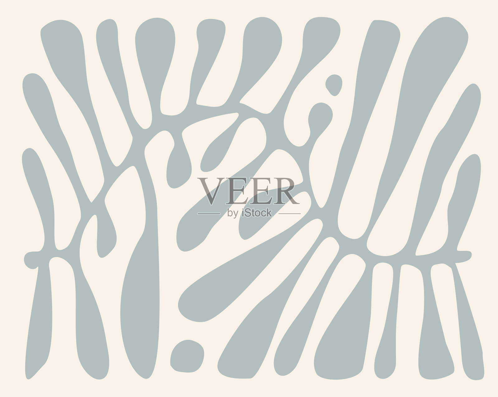 抽象的植物、叶子、花朵，绝妙的艺术背景。现代极简主义的马蒂斯涂鸦背景有机树叶，简单的自然形状。手绘设计壁纸，墙壁装饰，印刷，明信片，封面，模板，横幅。插画图片素材