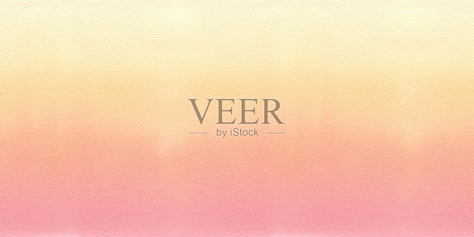 手绘水彩纹理背景，渐变从黄色到珊瑚，粉红色的颜色。夕阳的天空，装饰和设计。无缝长水平边框。插画图片素材