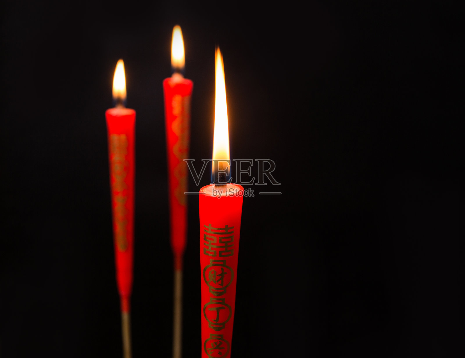 传统的中国香和蜡烛照片摄影图片