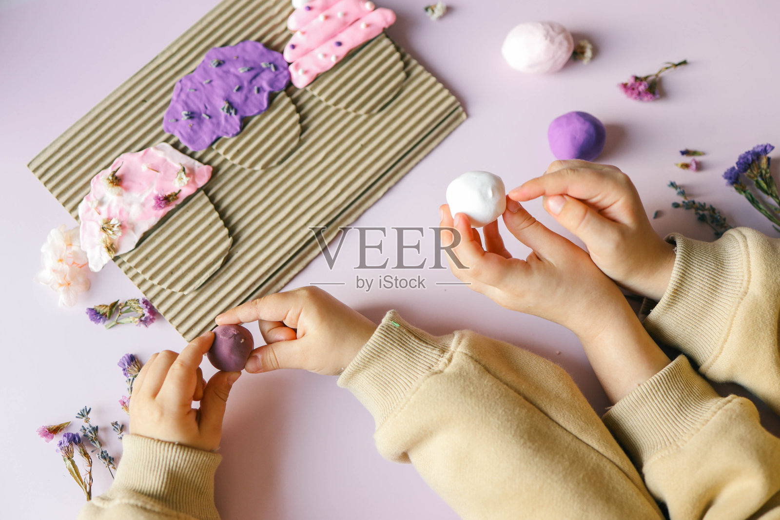 儿童塑塑，创意活动，教育大师班理念照片摄影图片