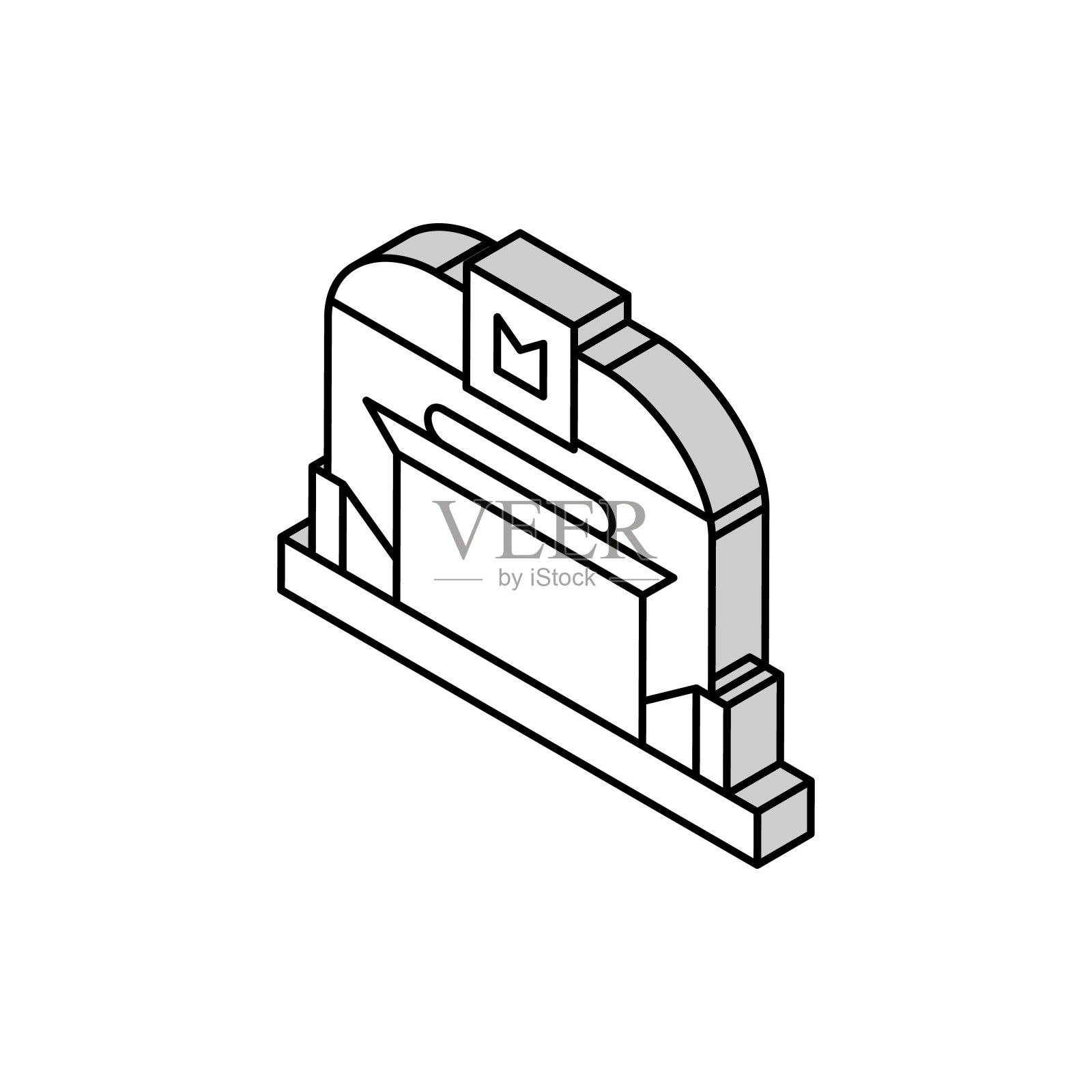 地铁站等距图标矢量插图插画图片素材