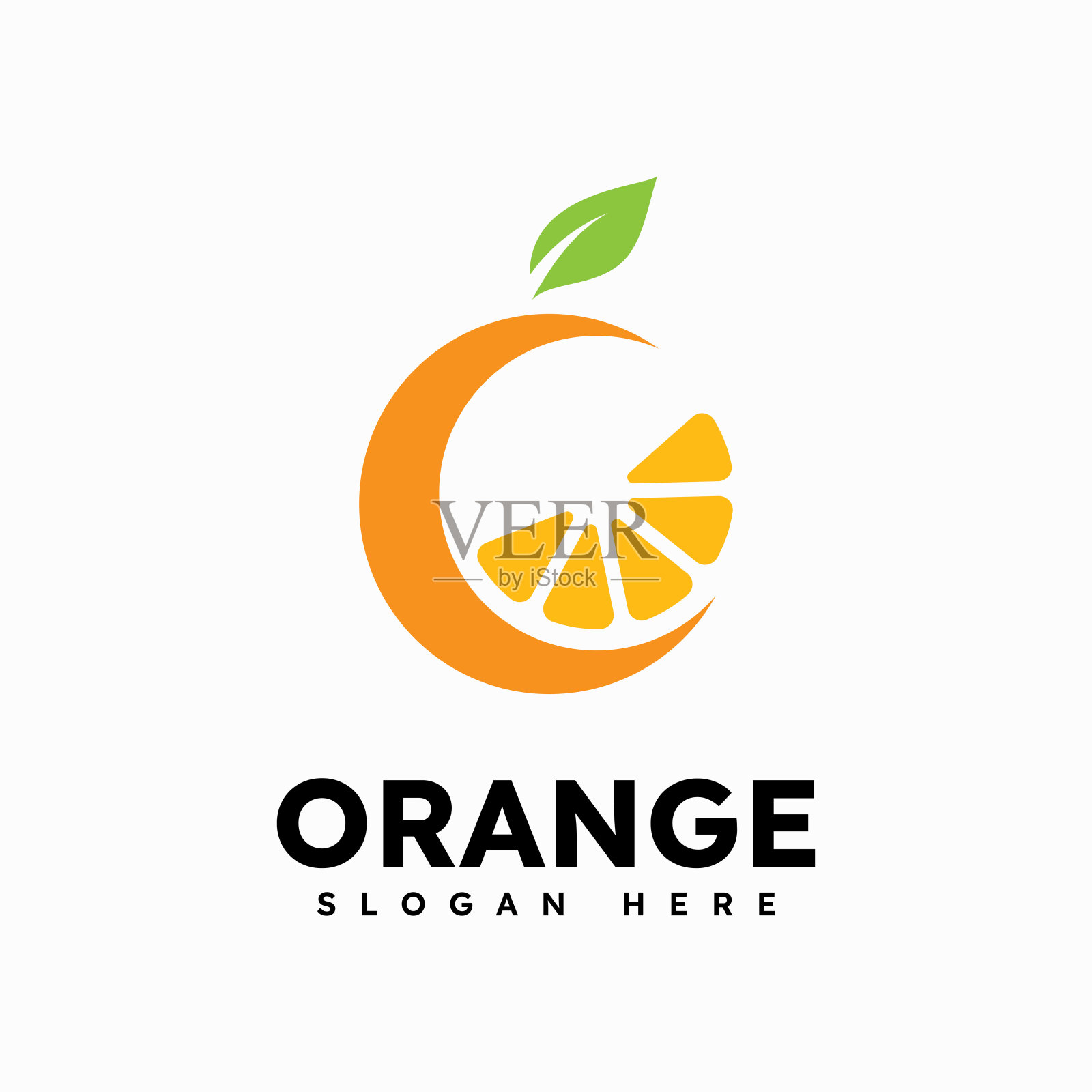 橙色设计符号。矢量图插画图片素材