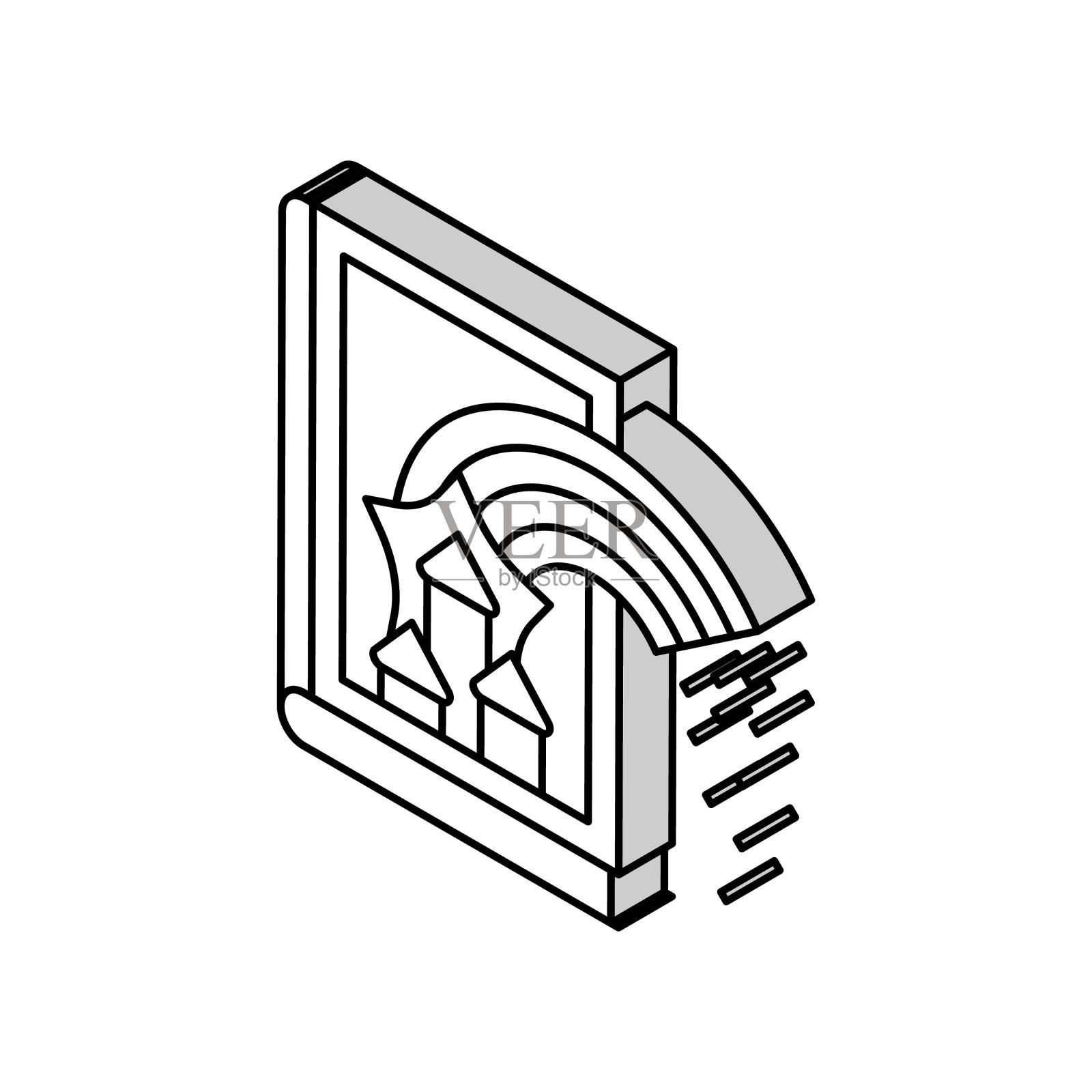 童话书等距图标矢量插图插画图片素材