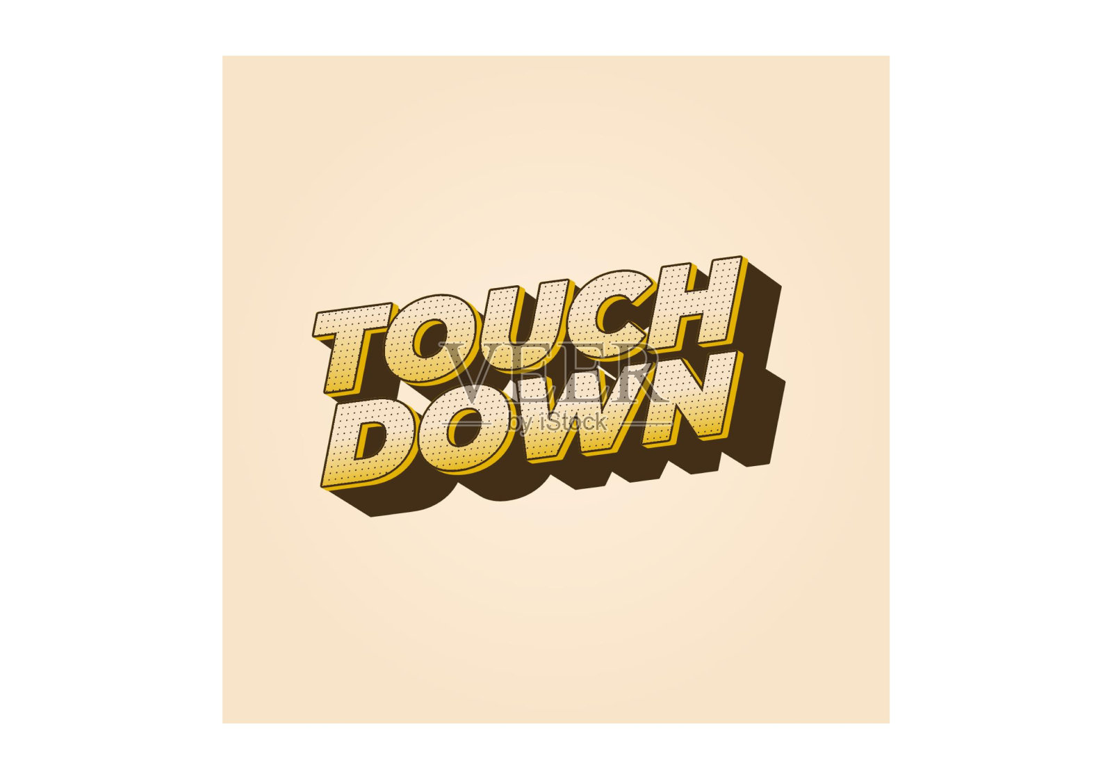 降落。文字效果在吸引眼球的颜色与3d外观效果插画图片素材