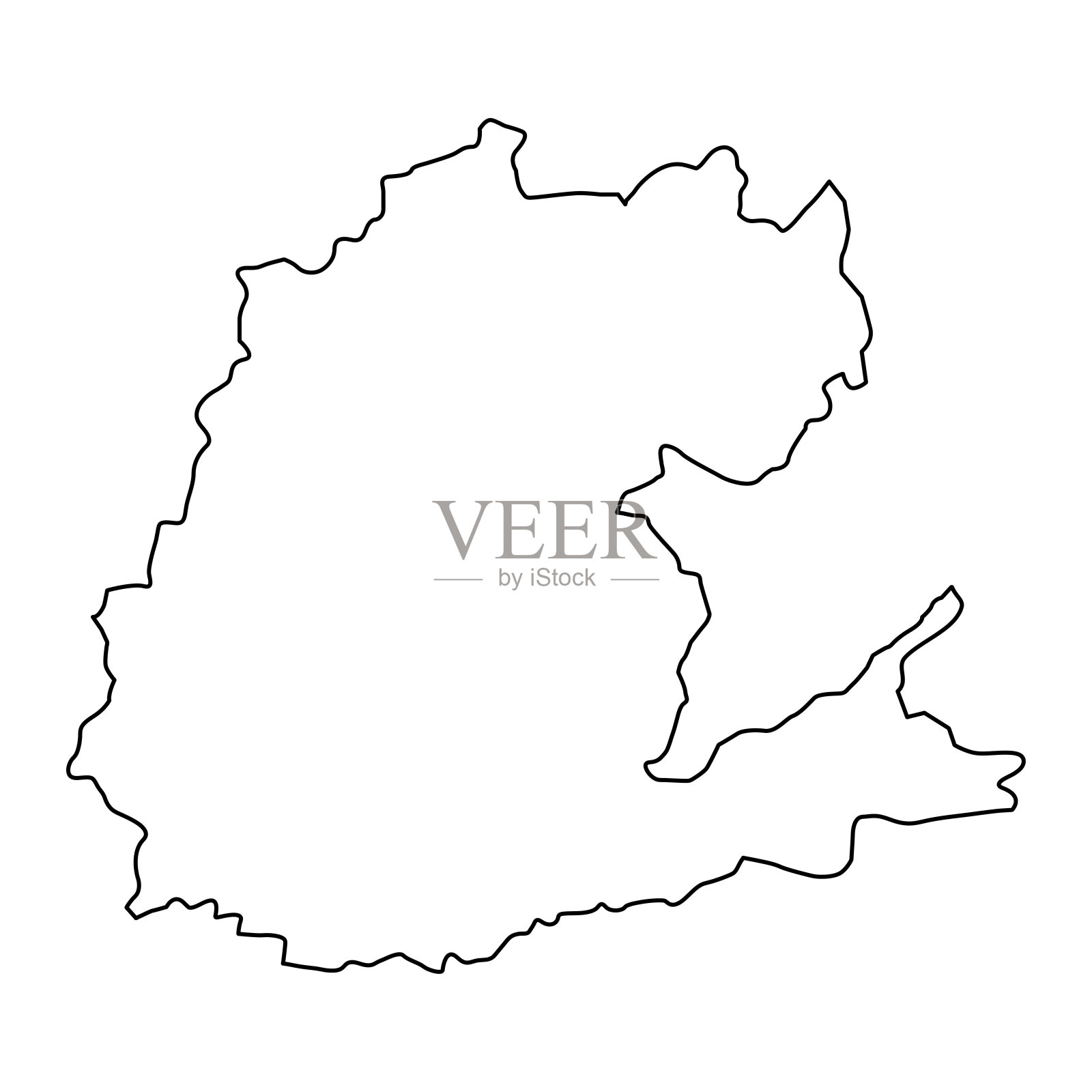 纳波省地图，厄瓜多尔行政区划。矢量插图。插画图片素材