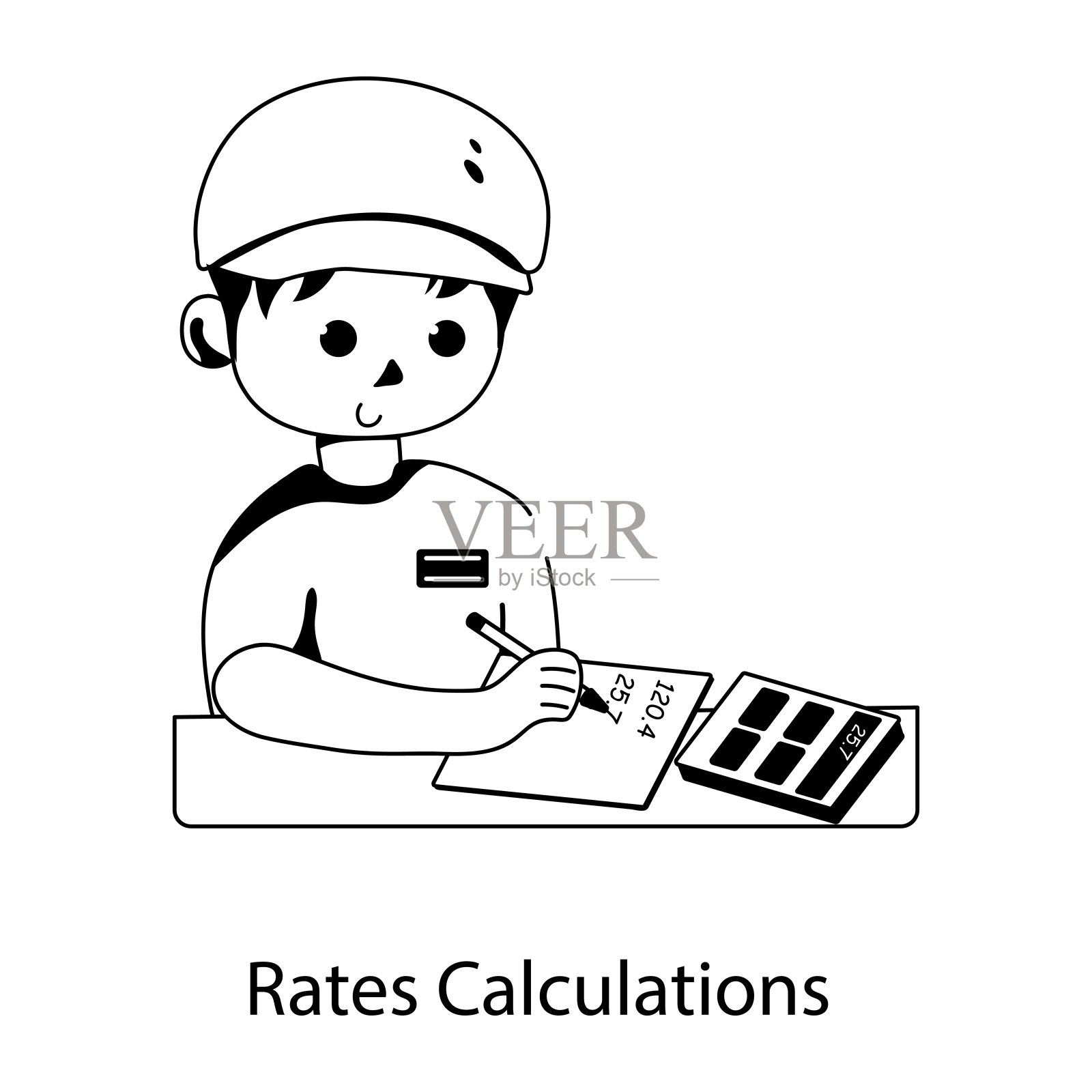 利率计算插画图片素材