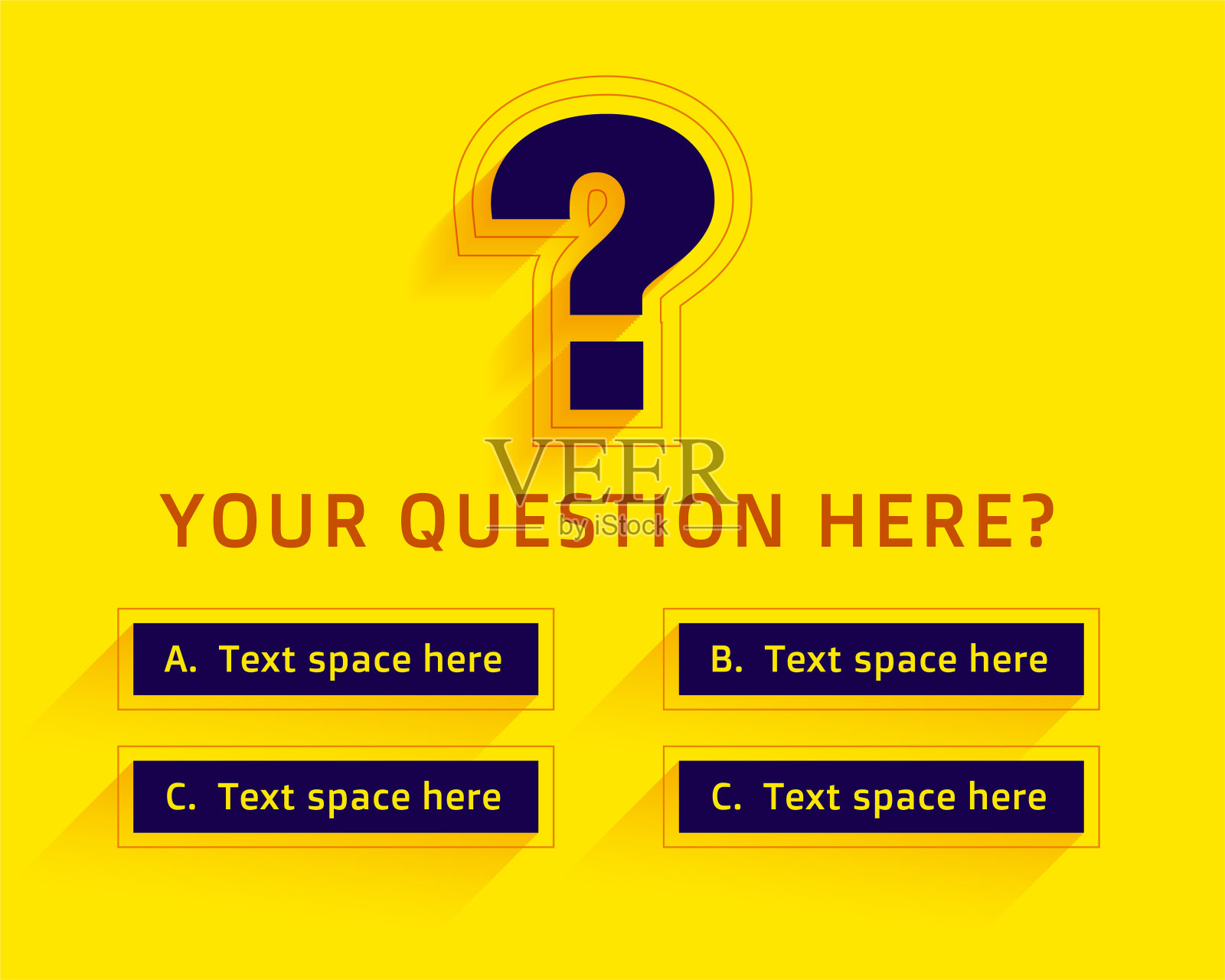 智力问答游戏的查询和知识模板插画图片素材