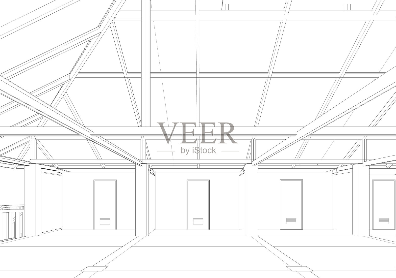 建筑工程的三维插图照片摄影图片