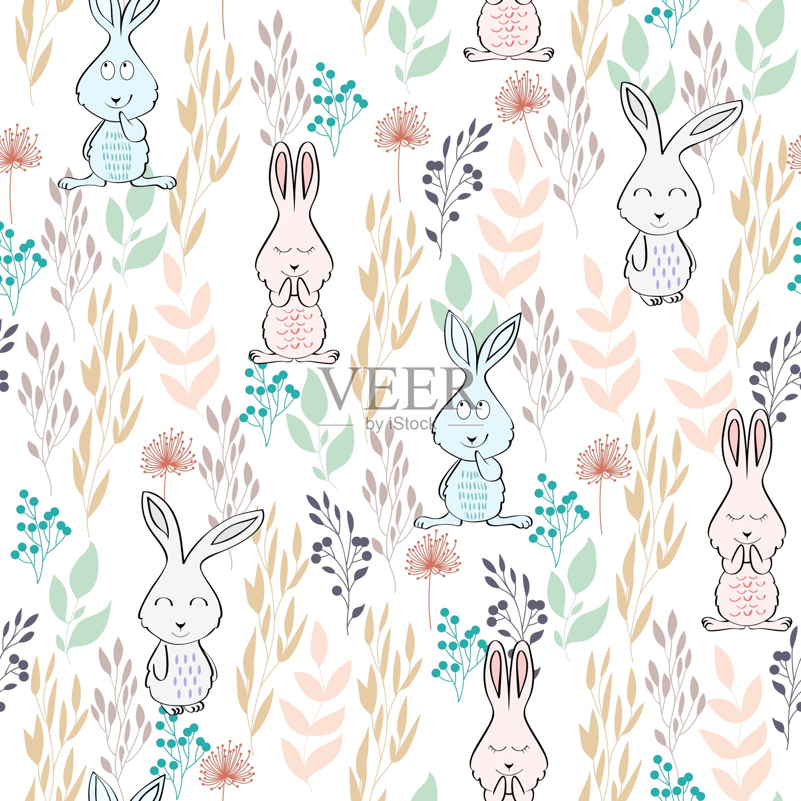 矢量无缝图案插画图片素材