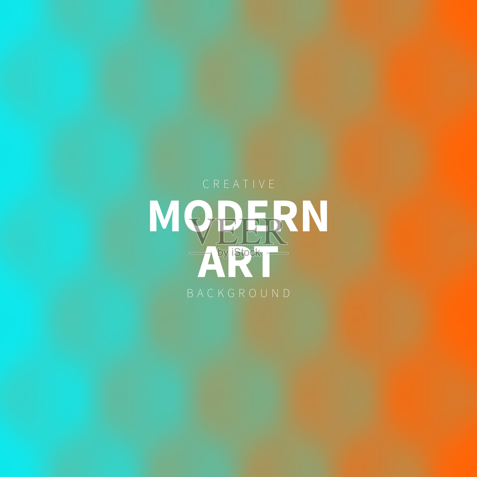 模糊抽象几何背景-时髦的橙色梯度插画图片素材