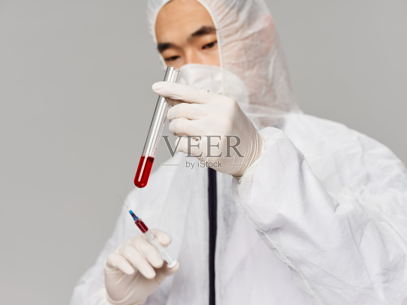 男实验室助理医学研究诊断学特写照片摄影图片