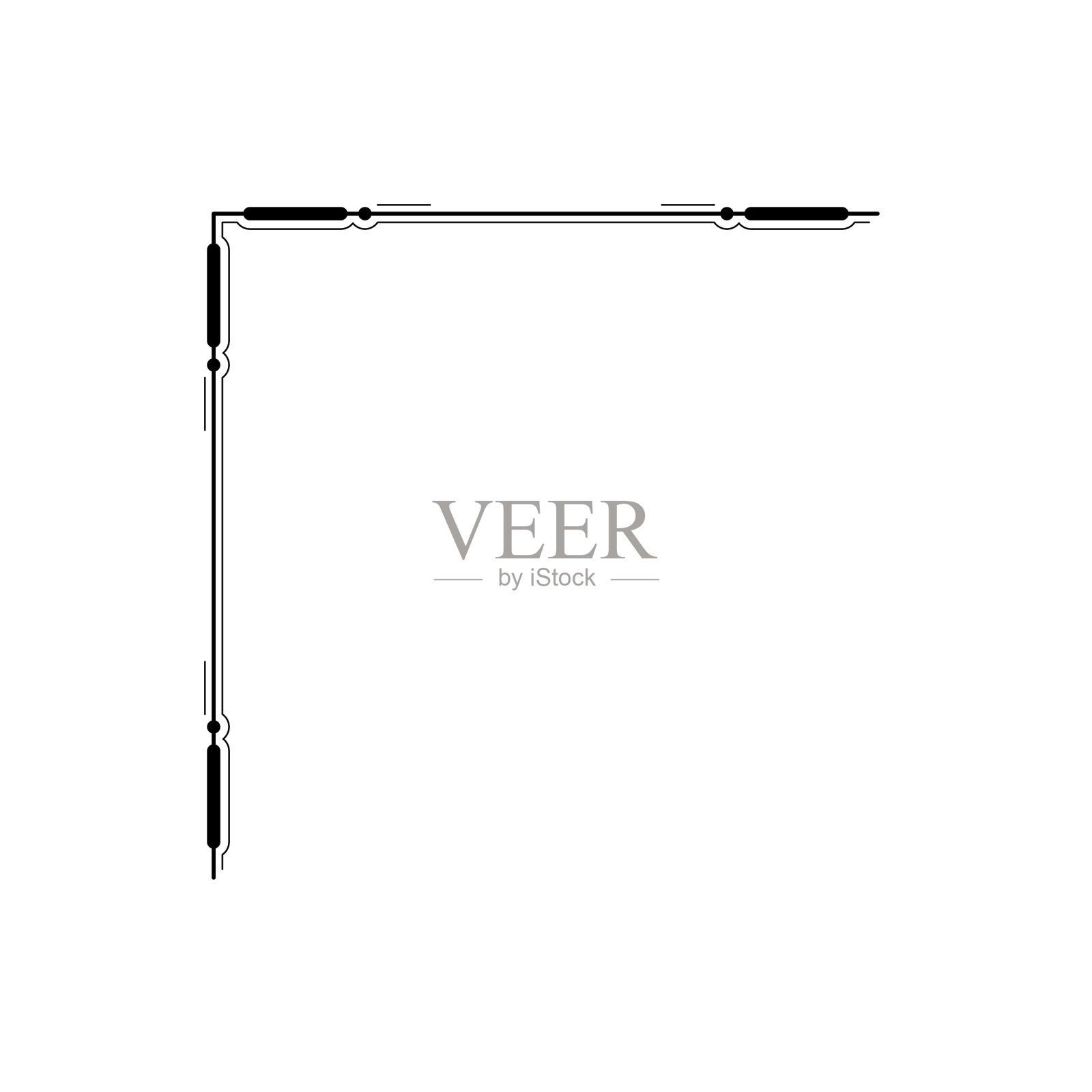 手绘角形状花装饰矢量设计涂鸦素描风格的婚礼和横幅插画图片素材