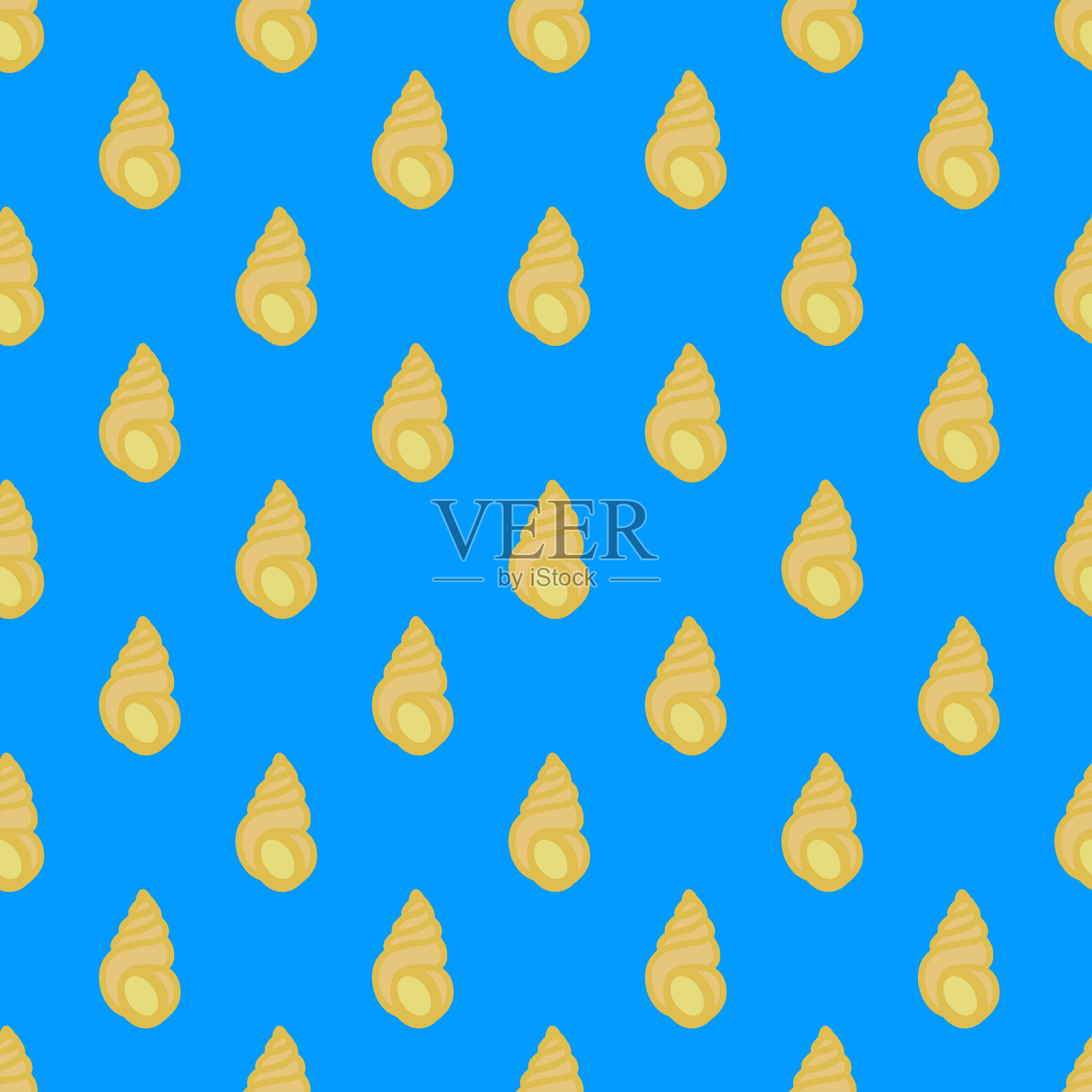 米色贝壳无缝图案插画图片素材