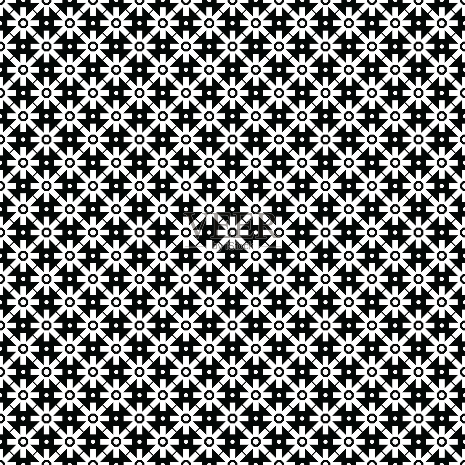 无缝图案与抽象的几何矢量插画图片素材