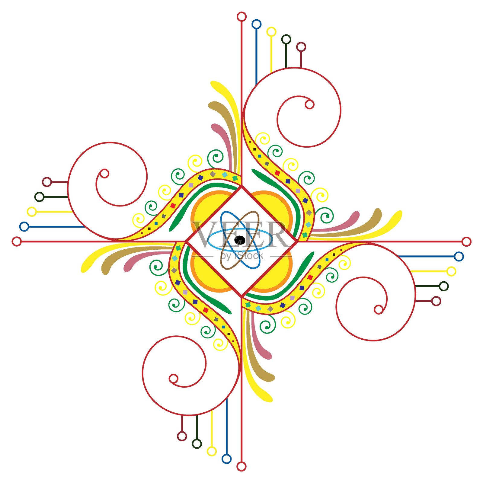 抽象和几何图案插画图片素材