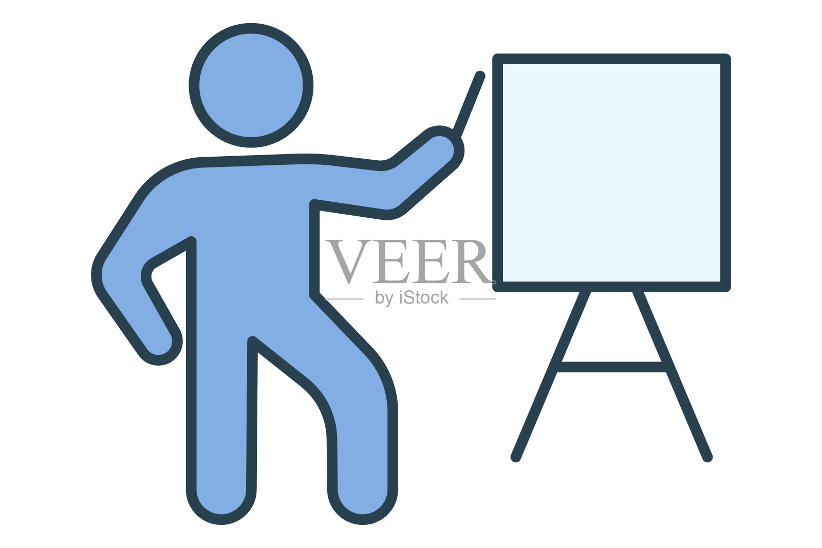 老师图标。与教育相关的图标。平线图标样式。元素说明插画图片素材