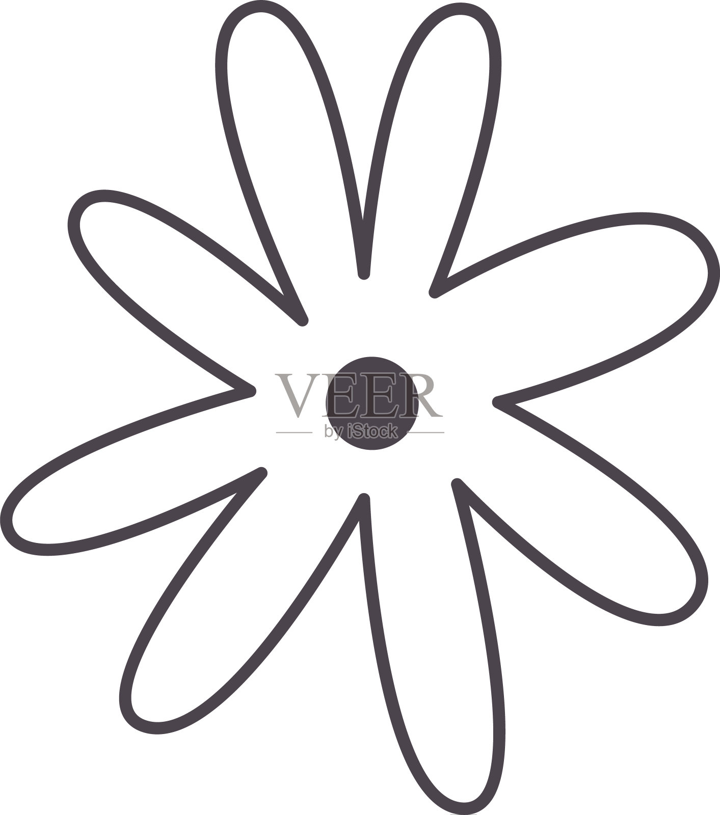 elements_cute_animals_with_big_flower插画图片素材