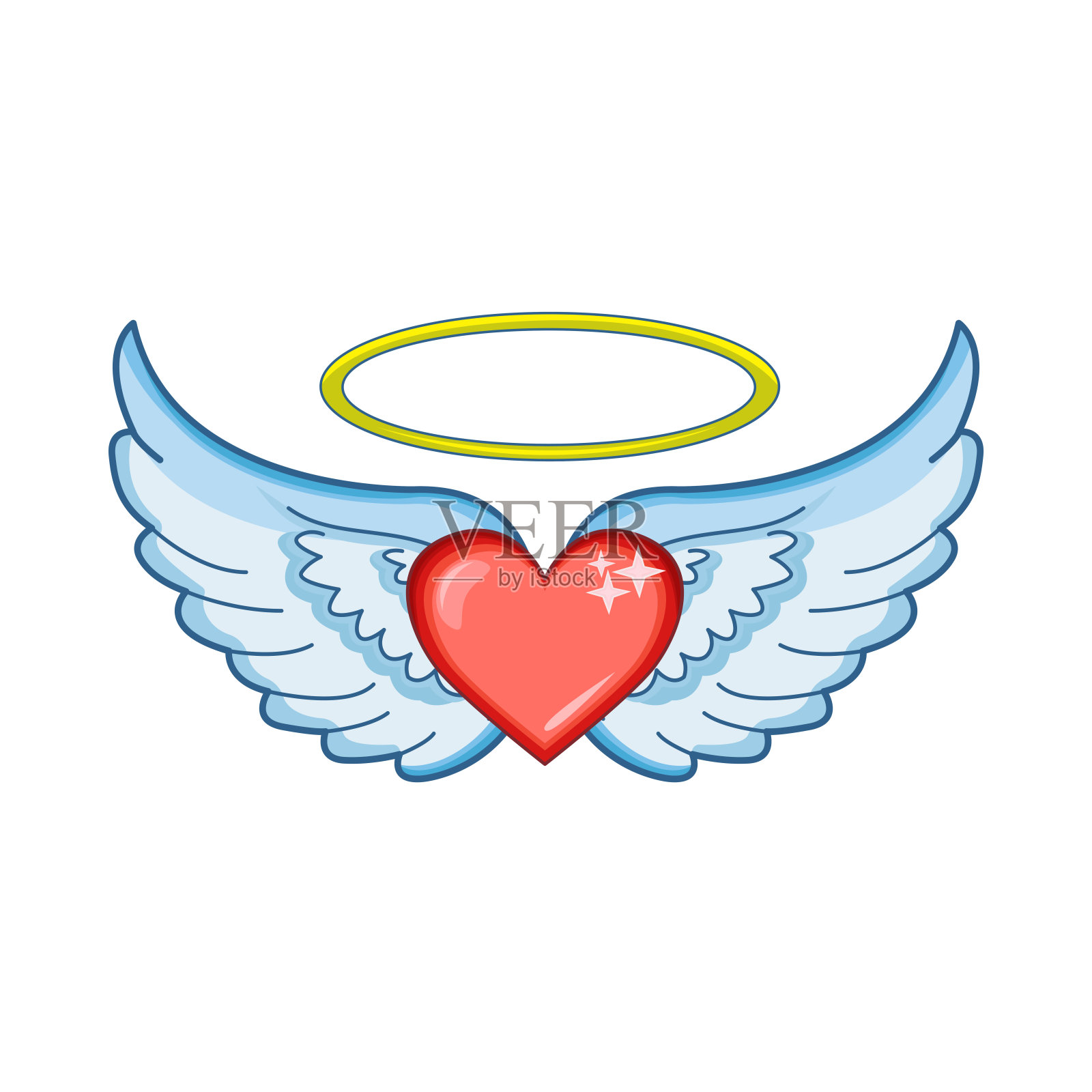 天使的翅膀插画图片素材