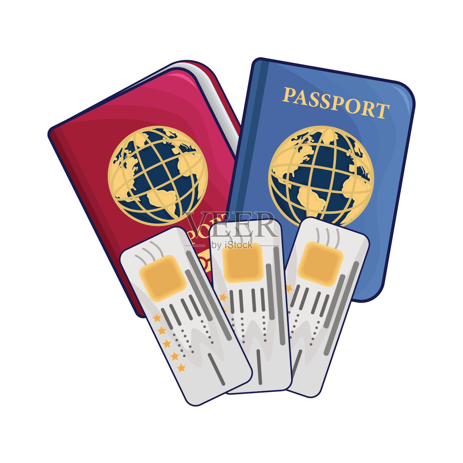 护照插画图片素材