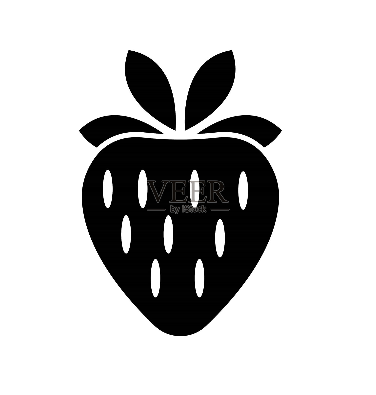 草莓图标,矢量最好的平面图标