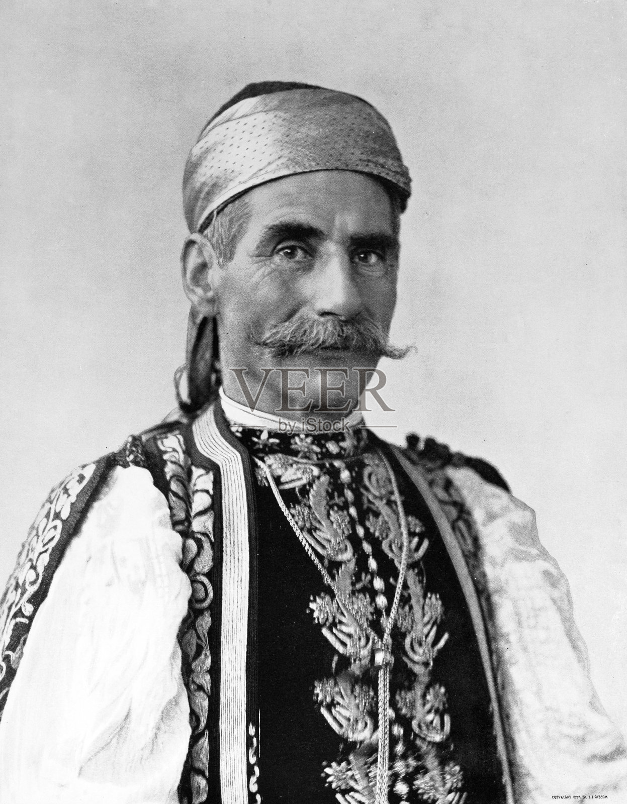 1894年的平民肖像:Milhim Ouardy，叙利亚插画图片素材