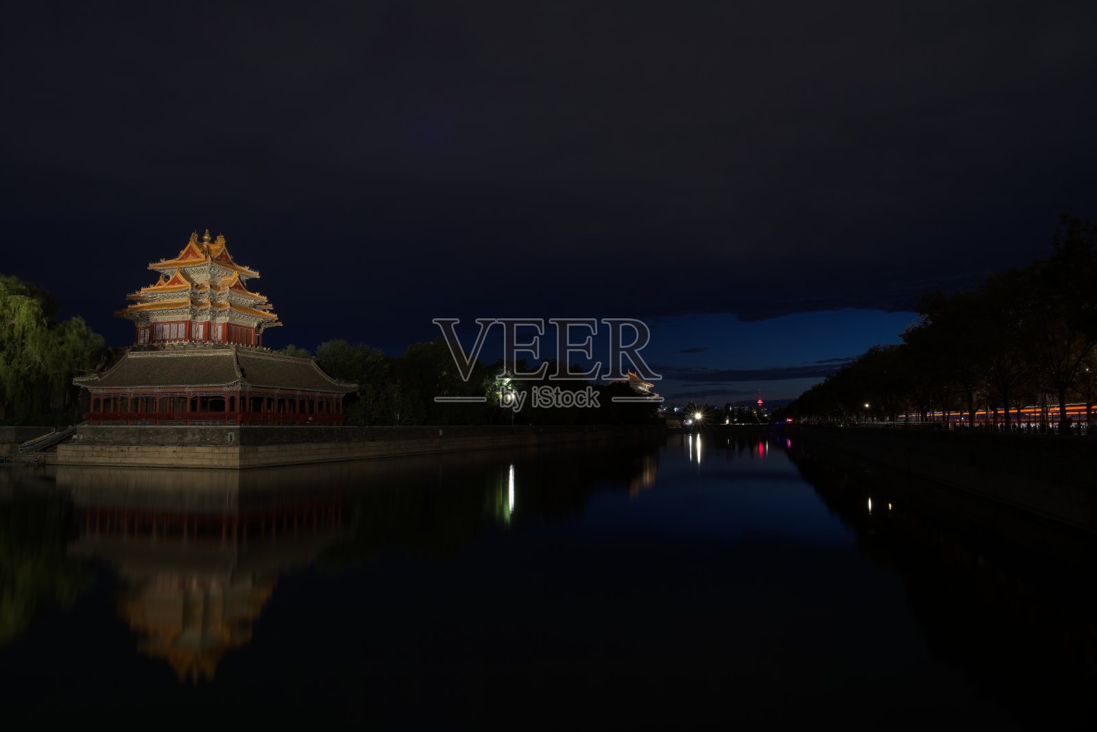 北京日落照片摄影图片