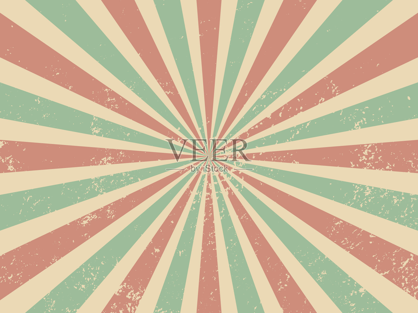 复古的太阳爆发复古垃圾背景矢量设计。插画图片素材