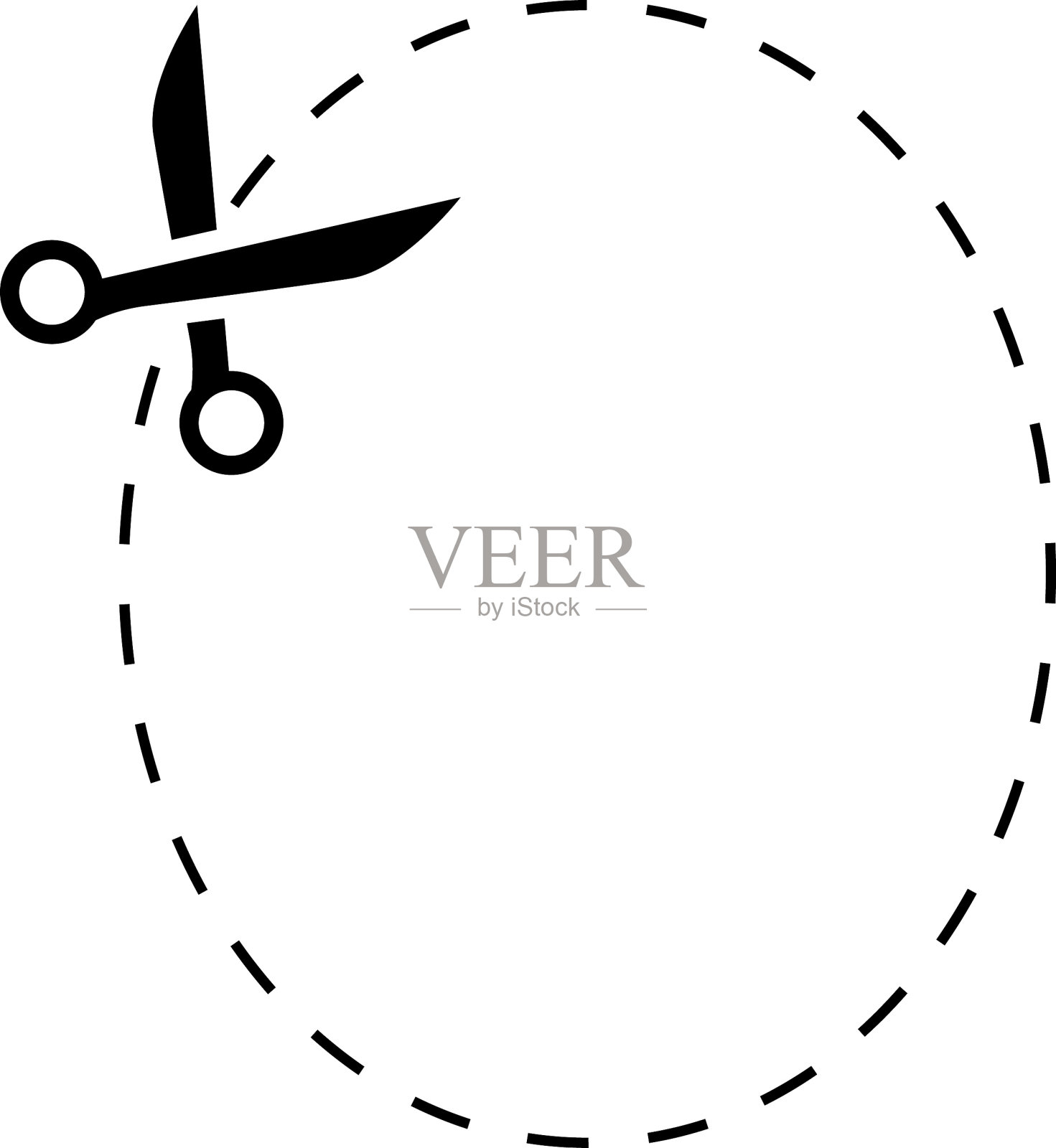 剪刀和优惠券集，剪模板与虚线。黑色的图标。礼品券模板。优惠券优惠码。矢量插图。插画图片素材