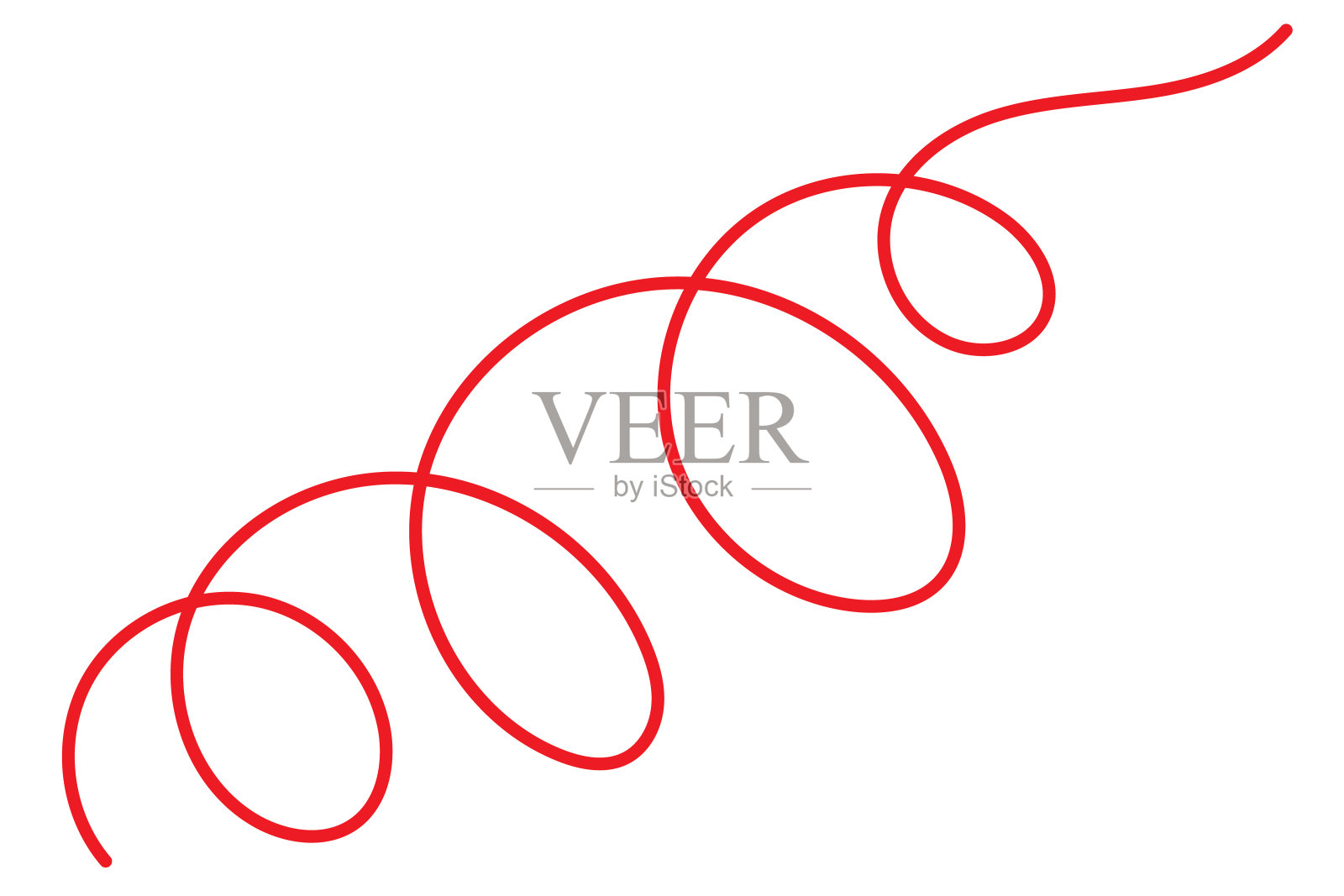 插图背景与颜色红色蠕虫线或涂鸦。插画图片素材