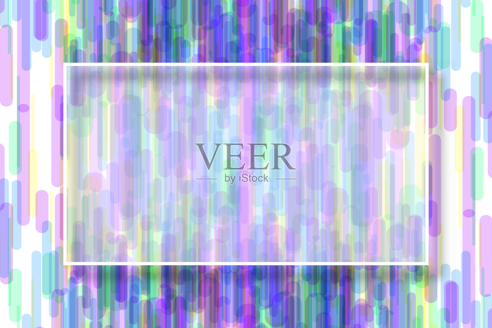 卧式彩框插画图片素材