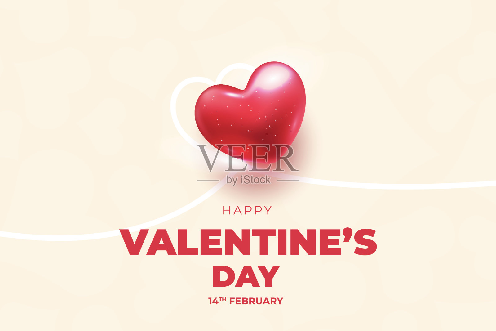 矢量爱心心形装饰背景，情人节背景。插画图片素材