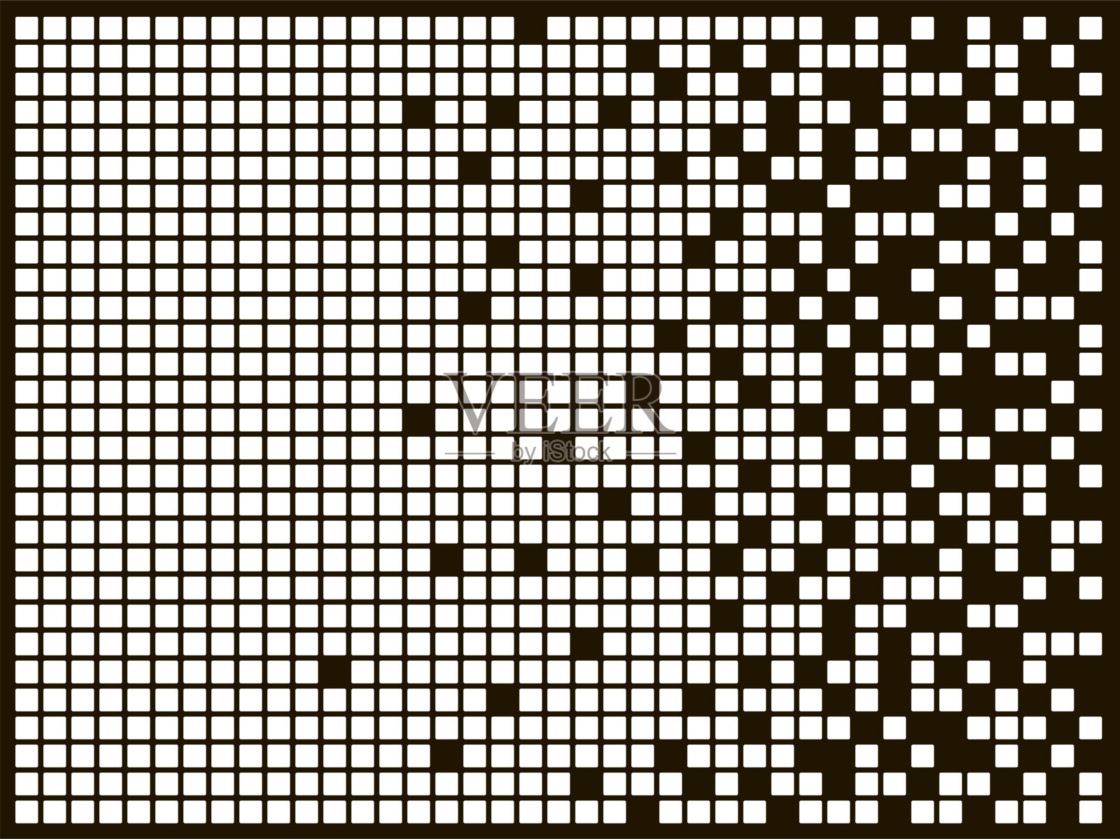 抽象像素梯度无缝水平背景。分散填充矩形虚点图标与解体效果。衰减效果。解体的概念。插画图片素材