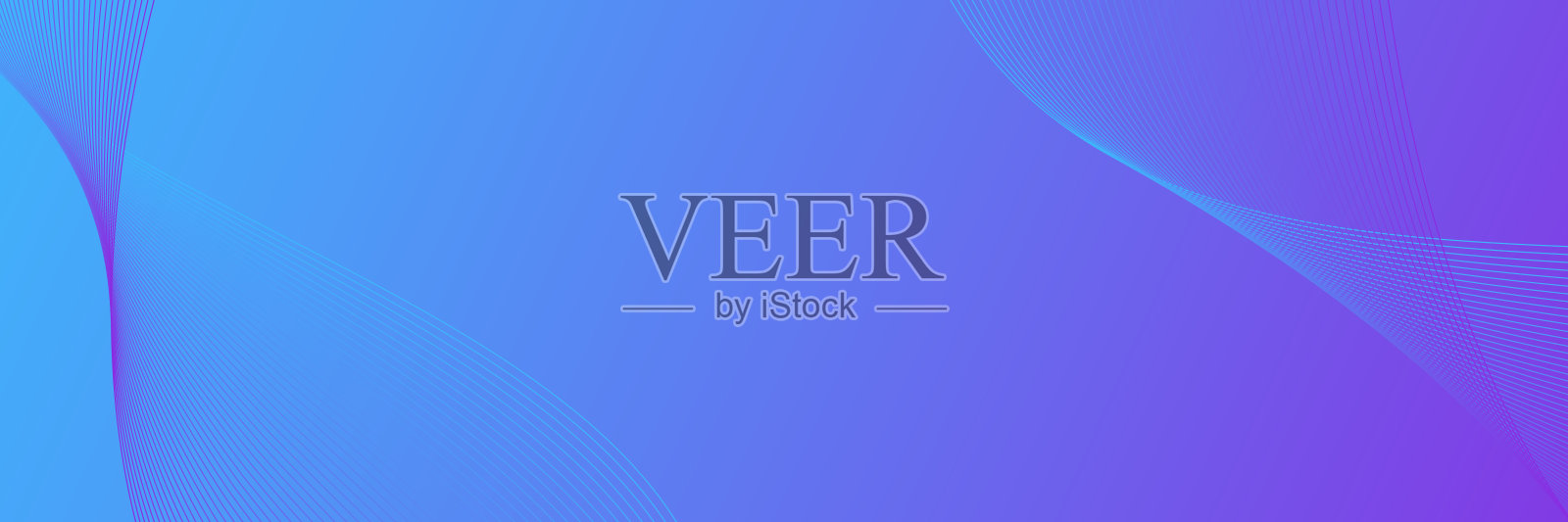 抽象的背景矢量蓝色，紫罗兰与动态波的婚礼。未来的技术背景与网络波浪线。高级模板与条纹，梯度网格的横幅或海报插画图片素材