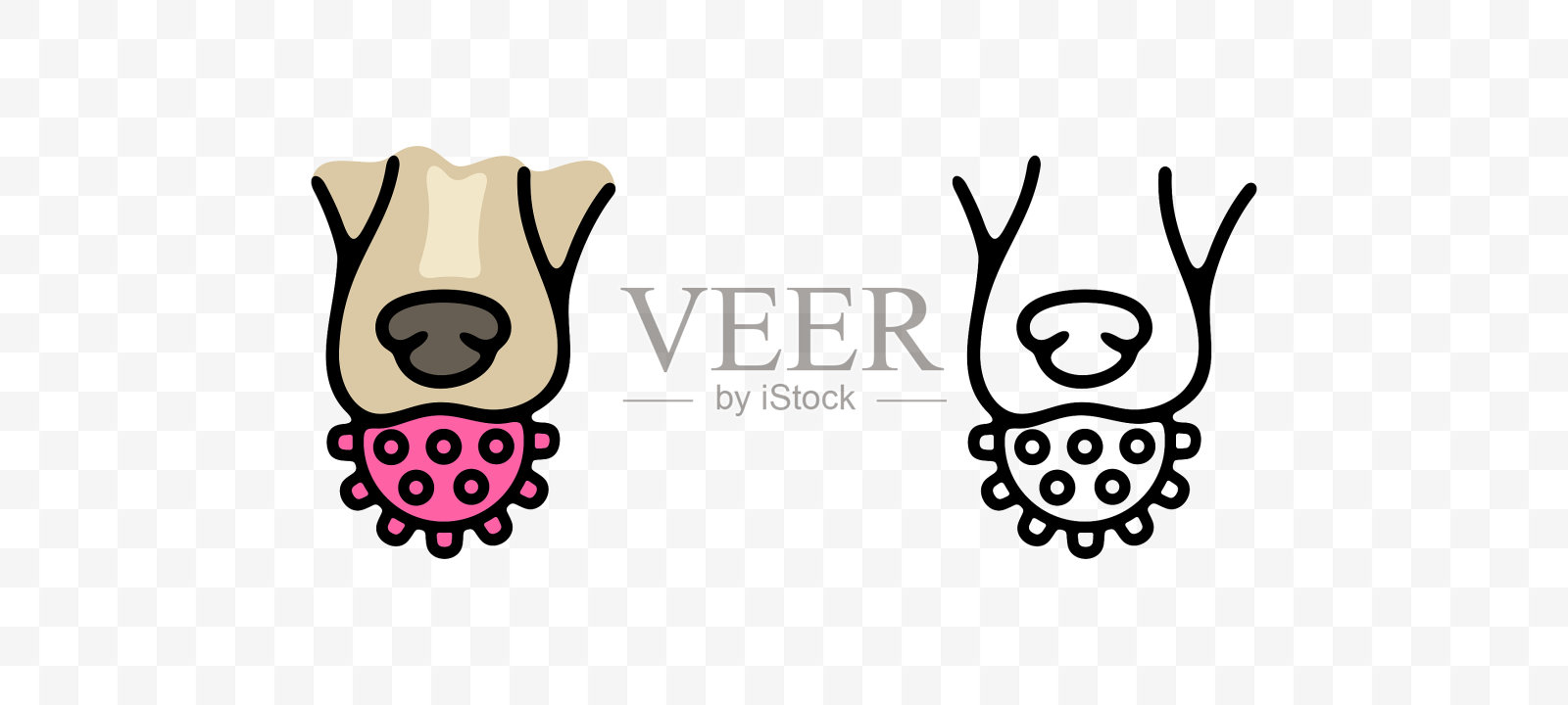 狗叼着刺猬球在它的牙齿，平面设计。动物和宠物，狗的玩具，犬学，宠物商店和饲料，矢量设计和插图插画图片素材