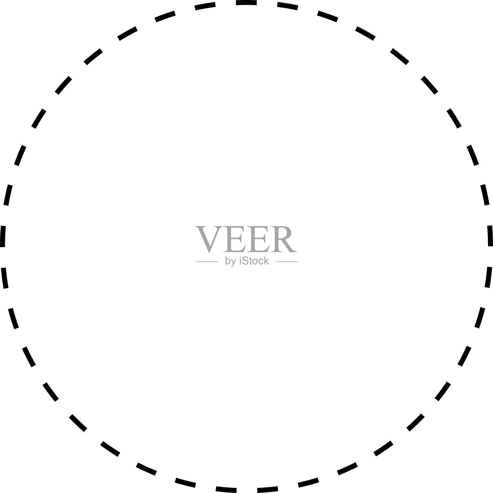 虚线圆坐标系矢量。插画图片素材